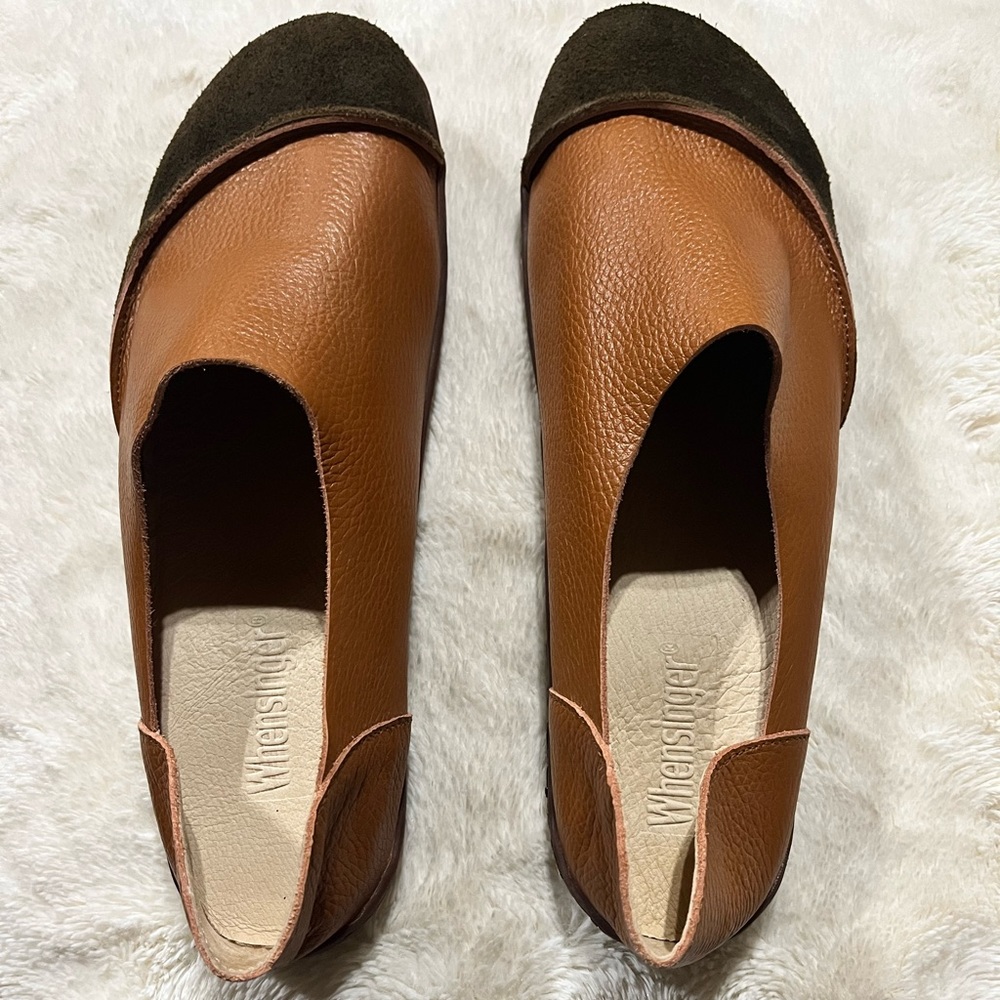 Whensinger Brown Leather Women's Shoes Size 9.5